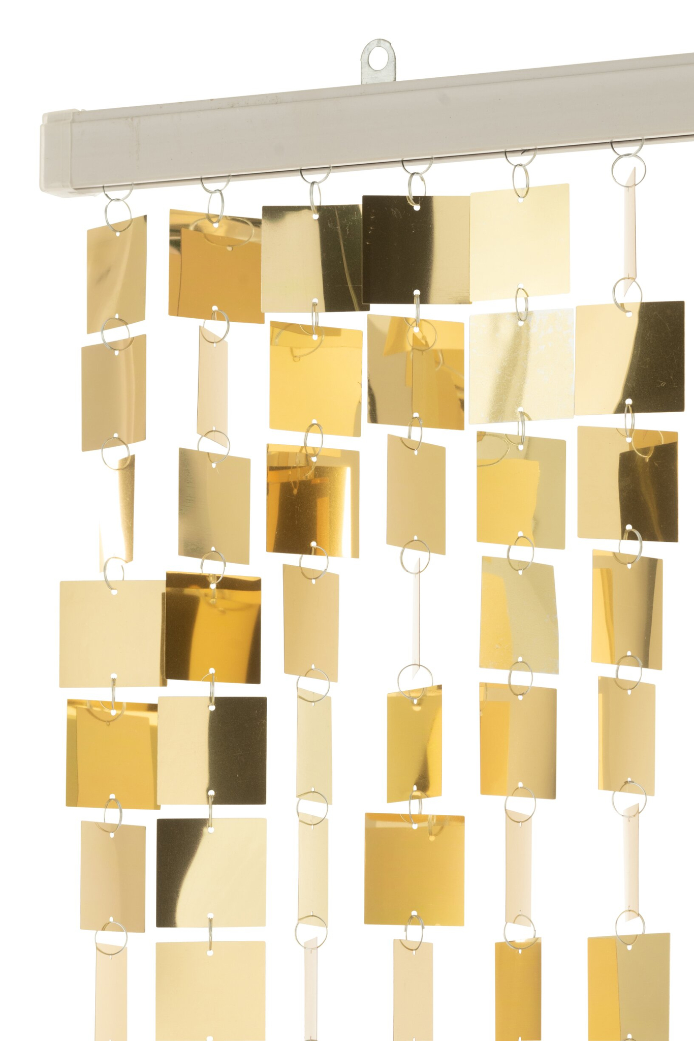 Gordijn Tumas Goud met vierkante gouden PVC tegels voor een warme, moderne uitstraling