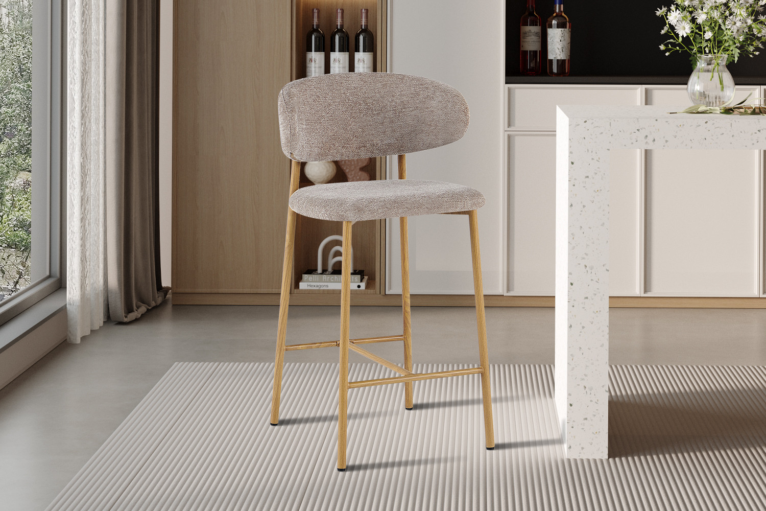 Counterstoel Bolvum Naturel - Afbeelding 2