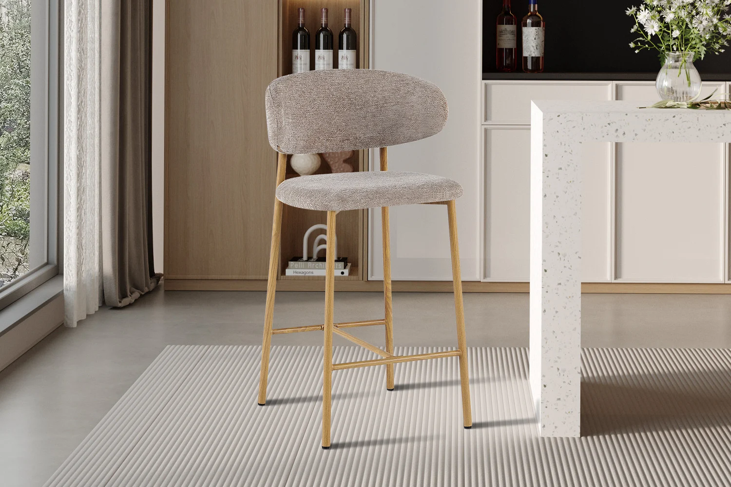 Counterstoel Bolvum Naturel - Afbeelding 2