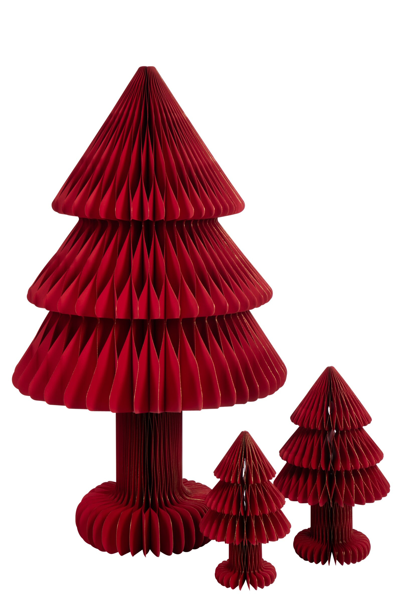 Kerstboom Grania Papier Rood H100 cm