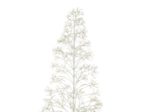 Kunstboom Prassu Metaal Wit H210 cm