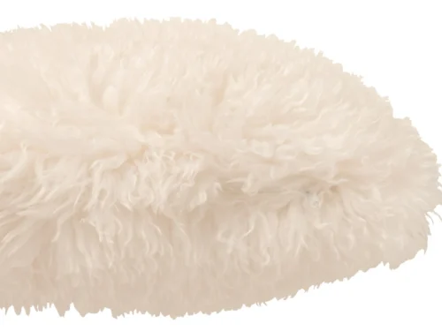 Kussen Sliermar Wit 45x45 cm met zachte fluffy textuur en decoratieve woonstijl