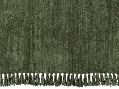 Deken Bandum Groen met zachte structuur en franjes, ideaal voor extra warmte en sfeer in huis