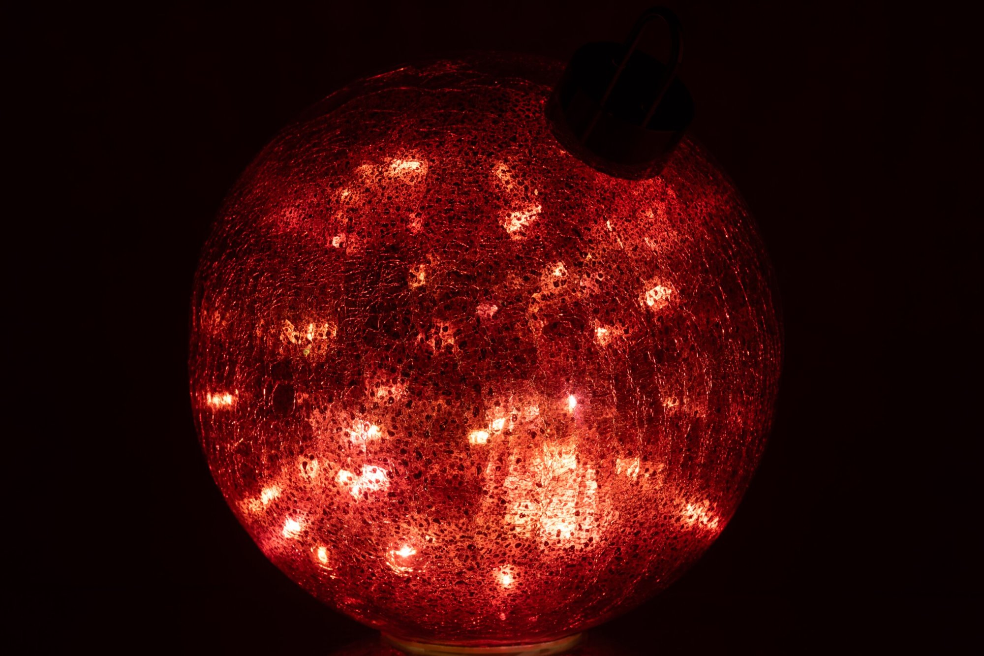 Kerstballen Caummang Glas Rood - Afbeelding 2