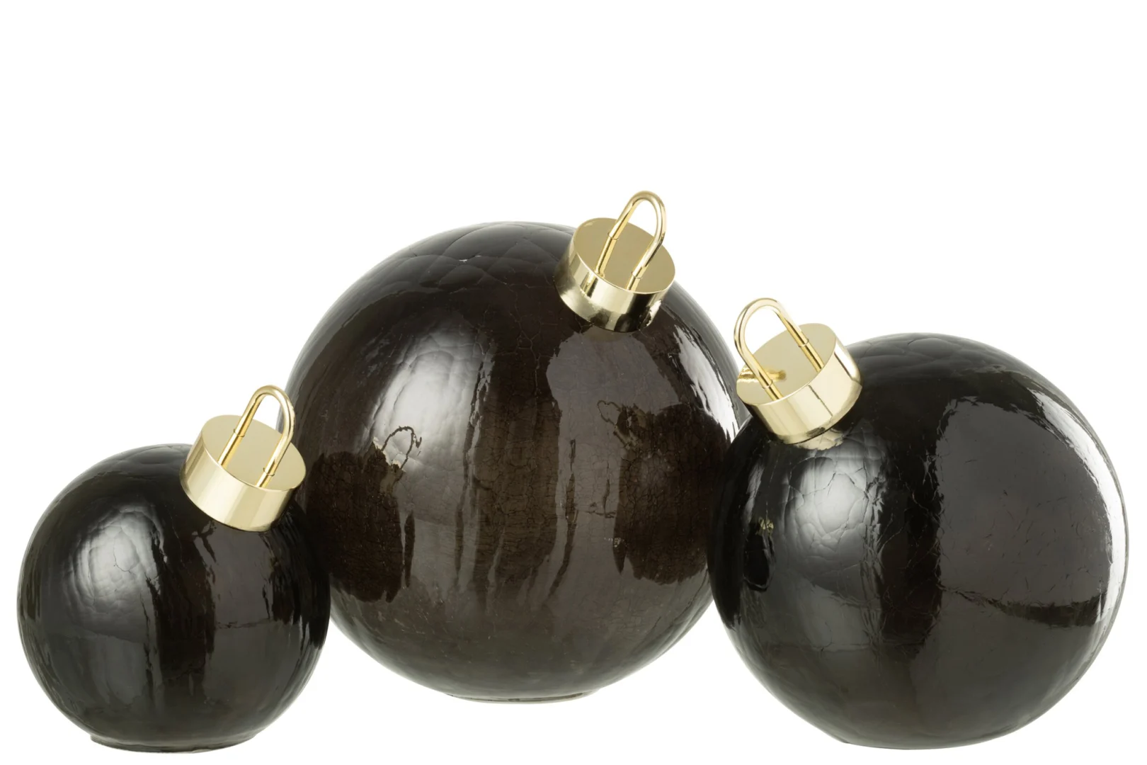 Kerstballen Soordea Glas Zwart - Afbeelding 4