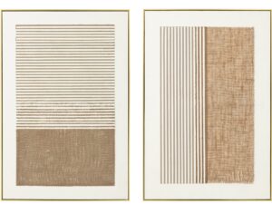 Schilderij Keensa Beige - Set van 2