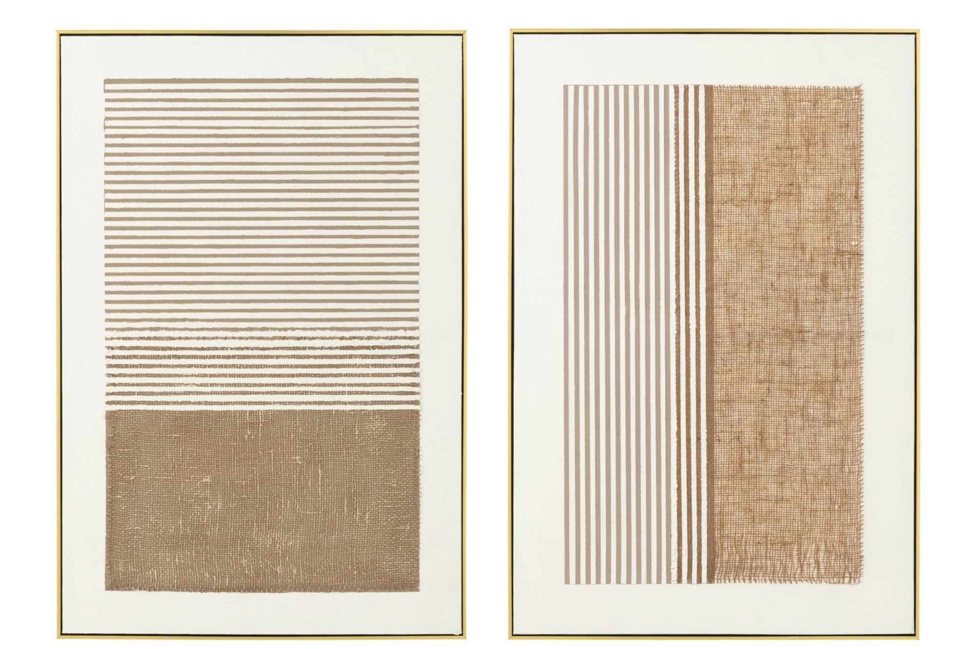 Schilderij Keensa Beige - Set van 2