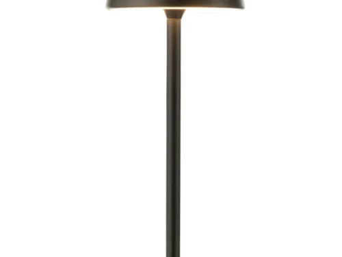 Zwarte Tafellamp Laarmel H37 cm met slank metalen design en compacte voet, ideaal voor dressoir of nachtkastje