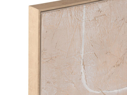 Schilderij Veinun Meerkleurig met houten lijst en beige textuur, een stijlvol wandobject voor extra sfeer