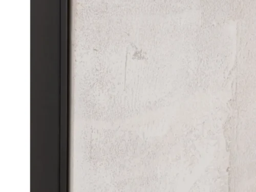 Schilderij Staunnine Beige met zwarte lijst en rustige beige textuur, modern en stijlvol voor het interieur