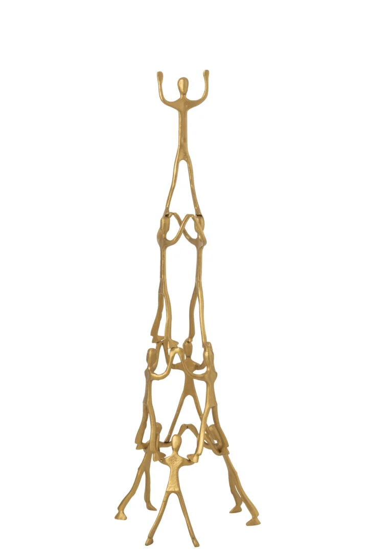 Beeld Prieskang Aluminium Goud H147 cm - Afbeelding 3