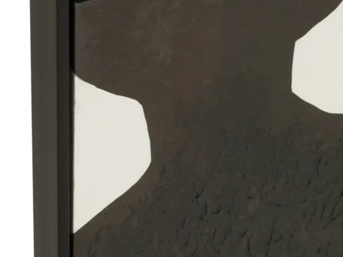 Schilderij Praurmano Zwart in zwart-wit, met zwart frame en luxe textuur voor extra diepte en contrast