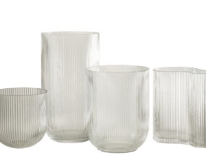 Vaas Grassia Glas Transparant H30 cm