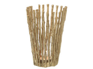 Kandelaar Traalvena Aluminium Goud H25 cm