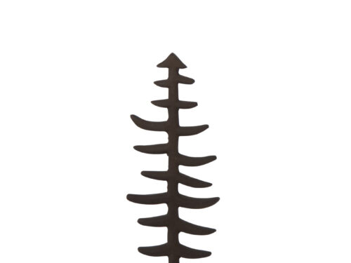 Kliemmia kerstboom van bruin aluminium, compact design op stevige voet, H37 cm