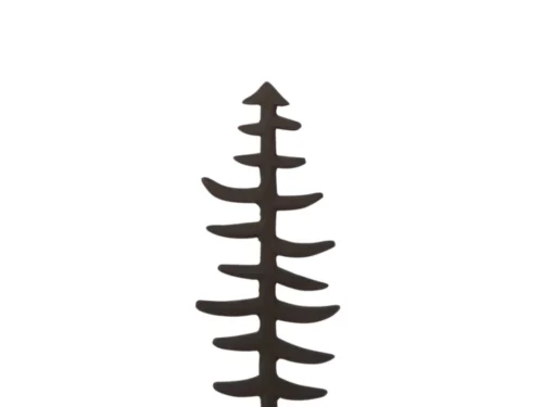Kliemmia kerstboom van bruin aluminium, compact design op stevige voet, H37 cm
