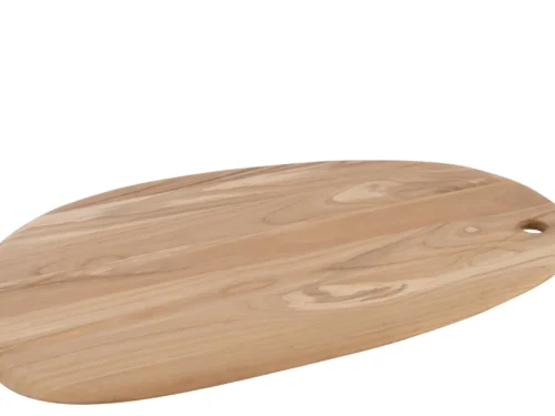 Serveerplank Slustoro Hout Naturel, ovaal essenhout met natuurlijke nerf en handgreepgat
