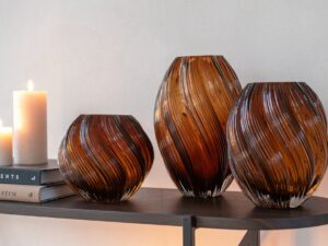 Vaas Raskena Glas Bruin H21 cm
