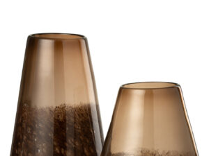 Kegelvaas Graunnora Glas Bruin H36,5 cm