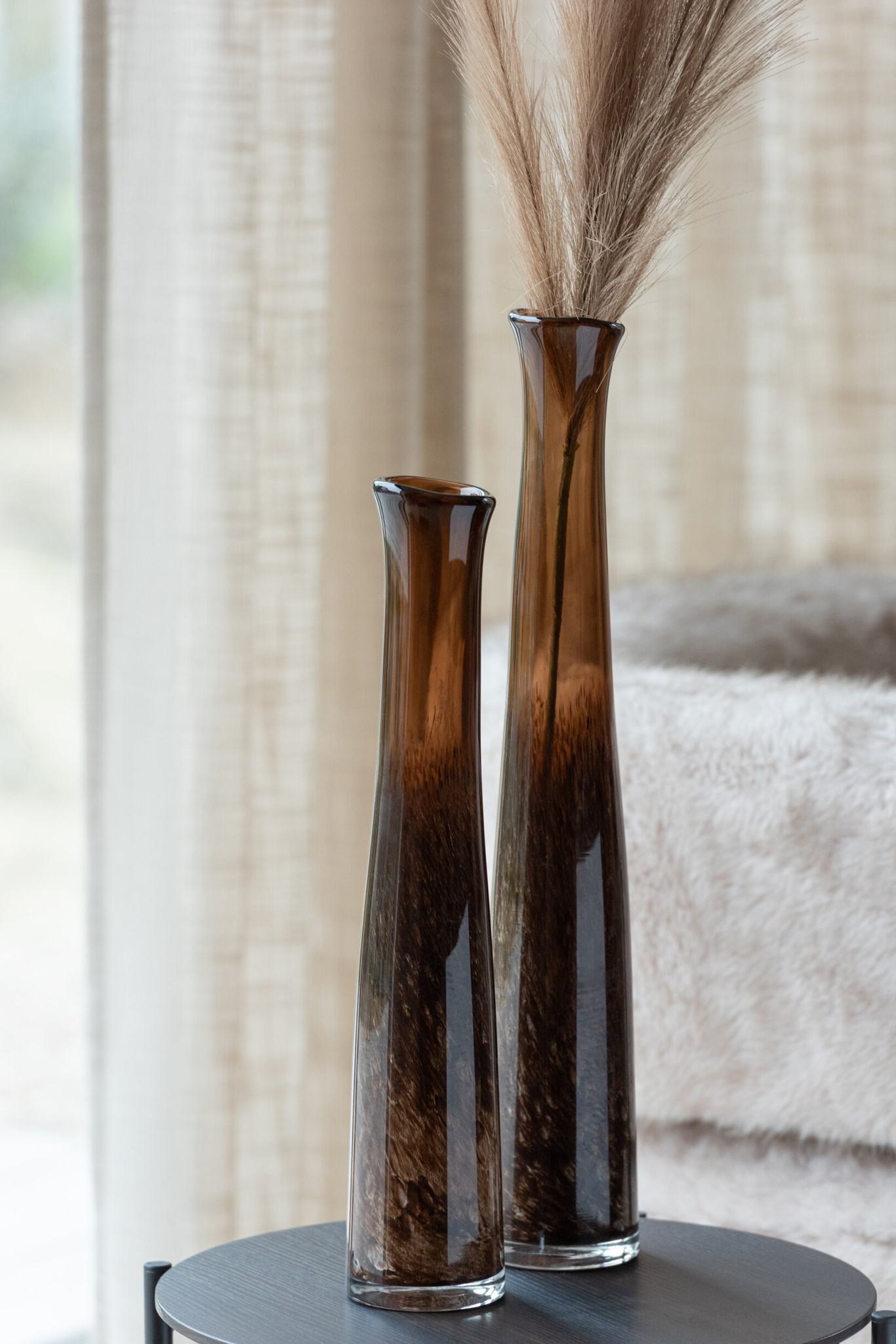 Vaas Laubonte Glas Bruin H54 cm