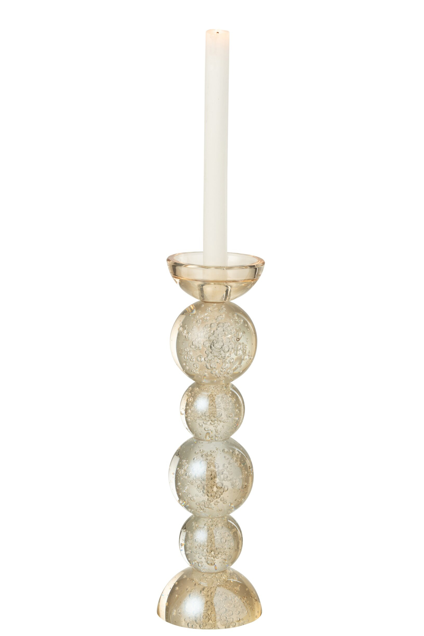Kandelaar Kleike Glas Champagne H34 cm