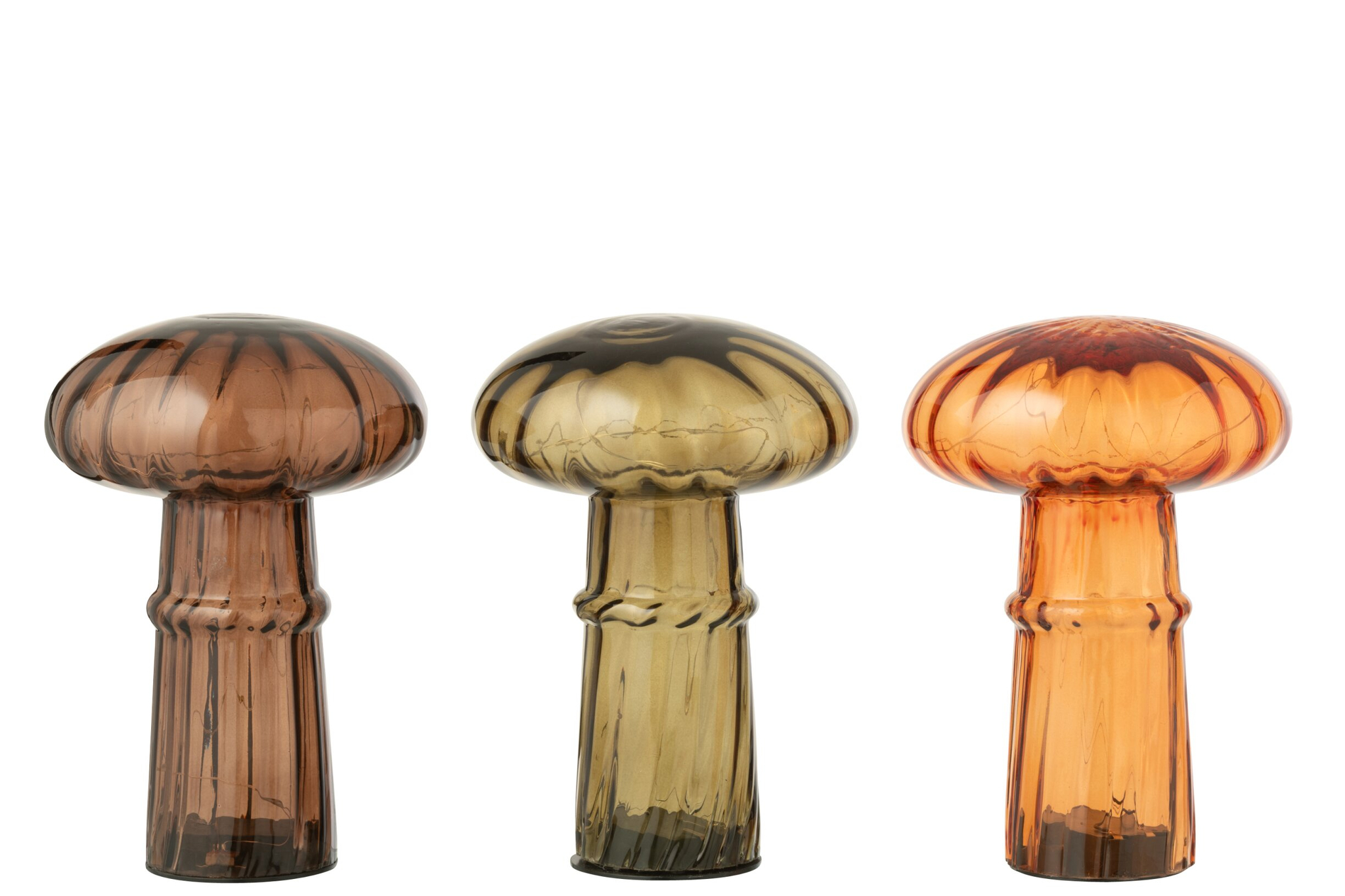 Decoratiefiguur Laavis Glas Bruin H21 cm - Set van 3 - Afbeelding 8