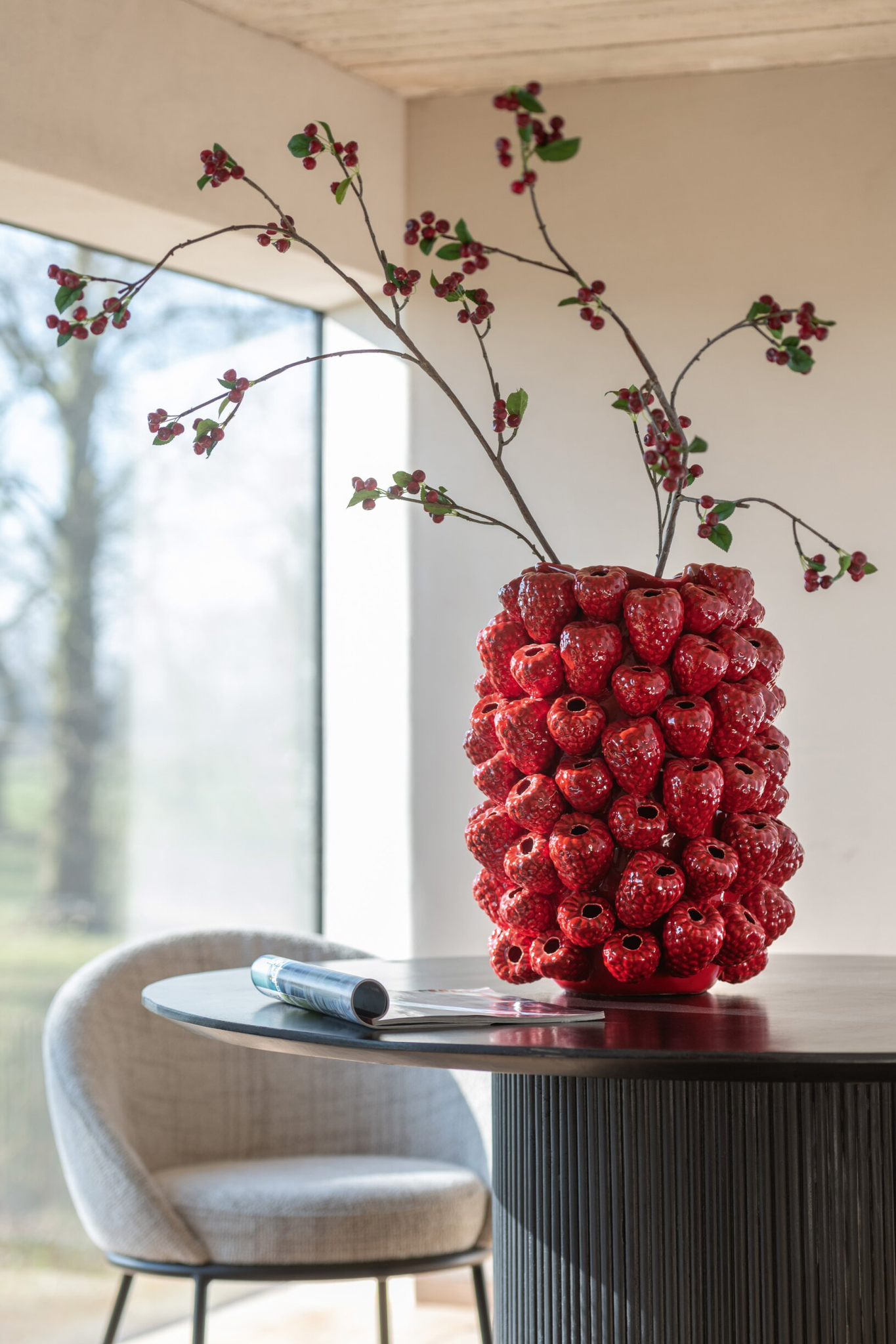 Vaas Ceeldon Klei Rood H45 cm