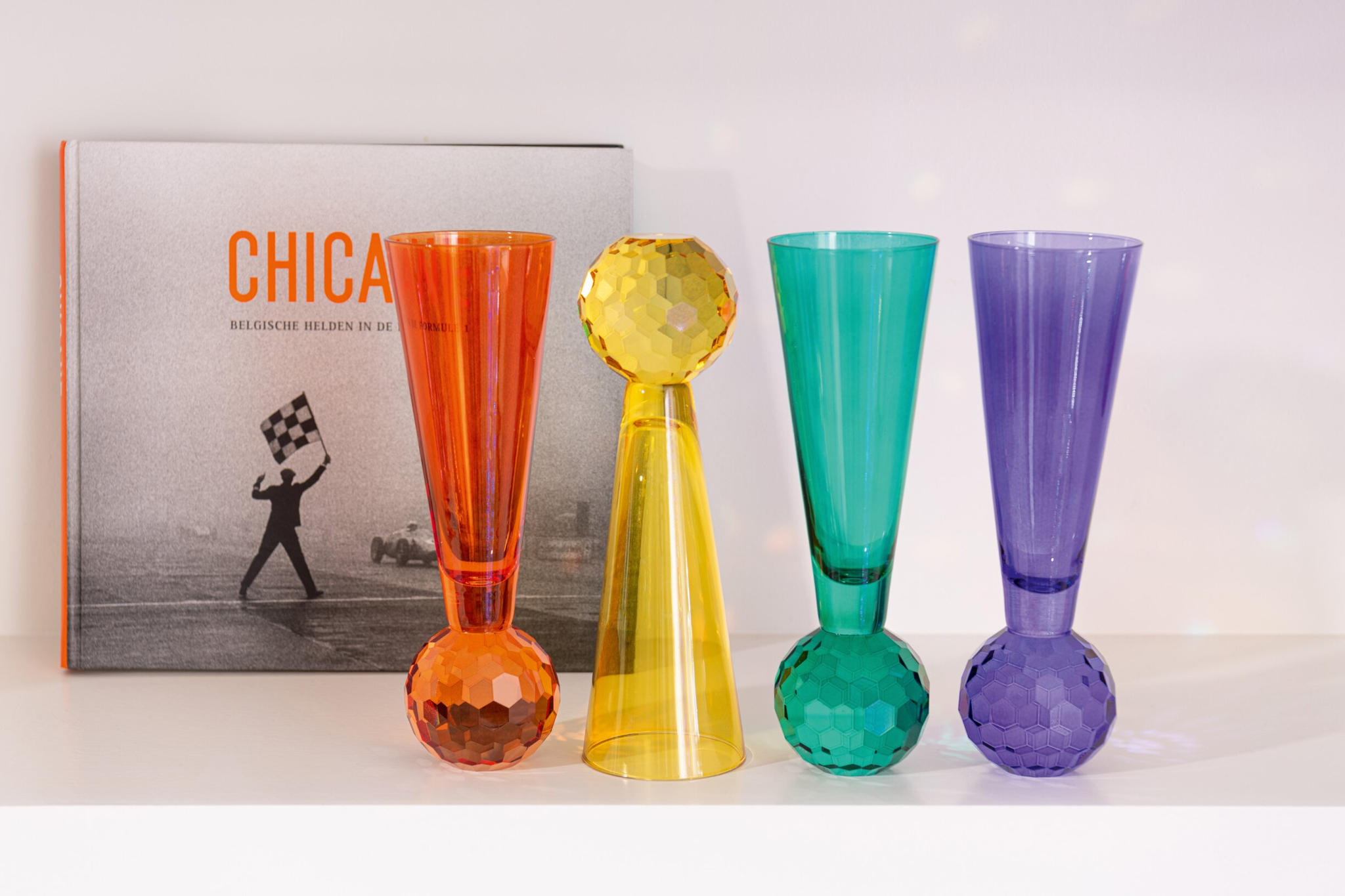 Drinkglas Foobine Glas Geel - Set van 3