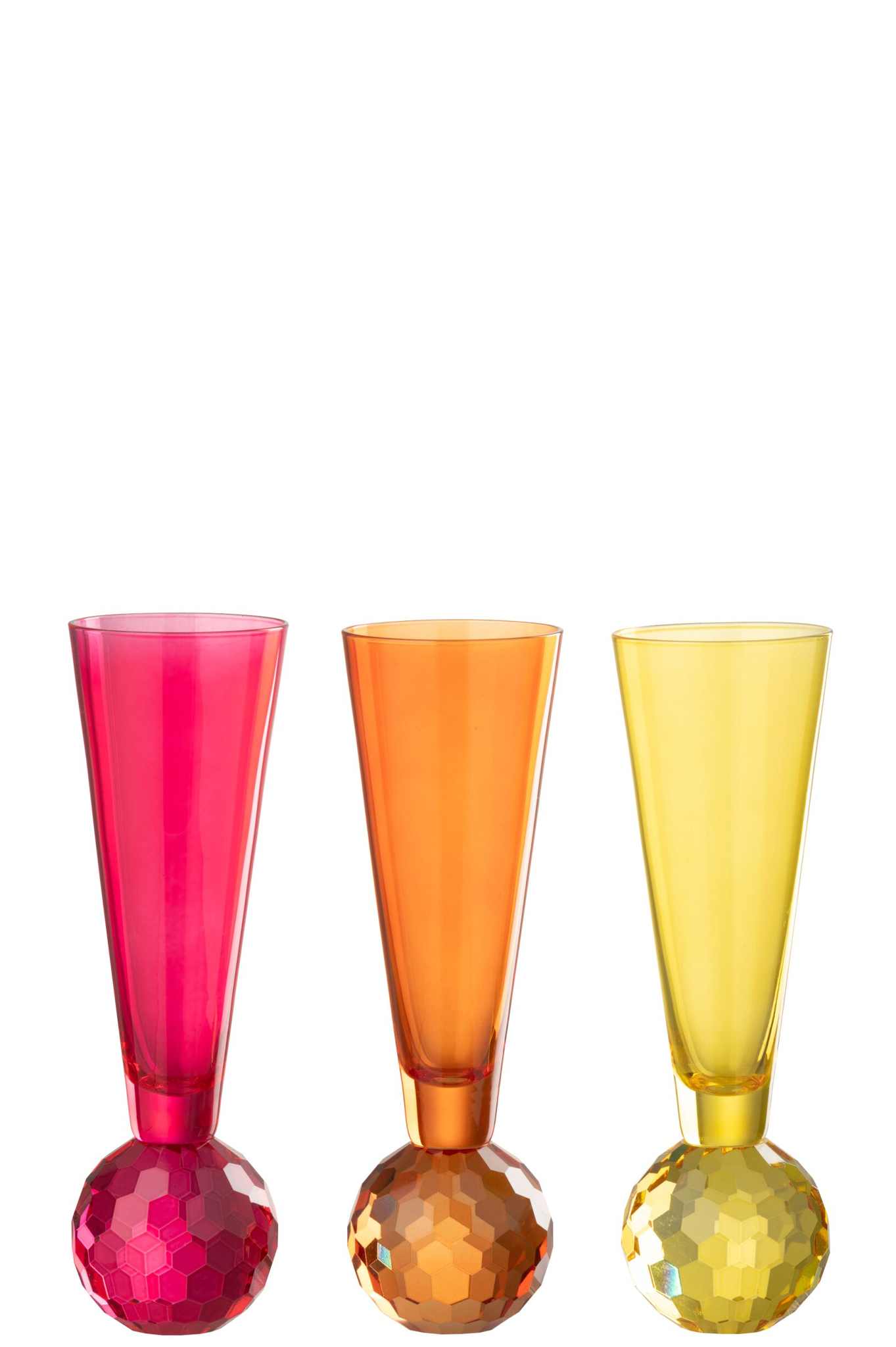 Drinkglas Foobine Glas Geel - Set van 3 - Afbeelding 2