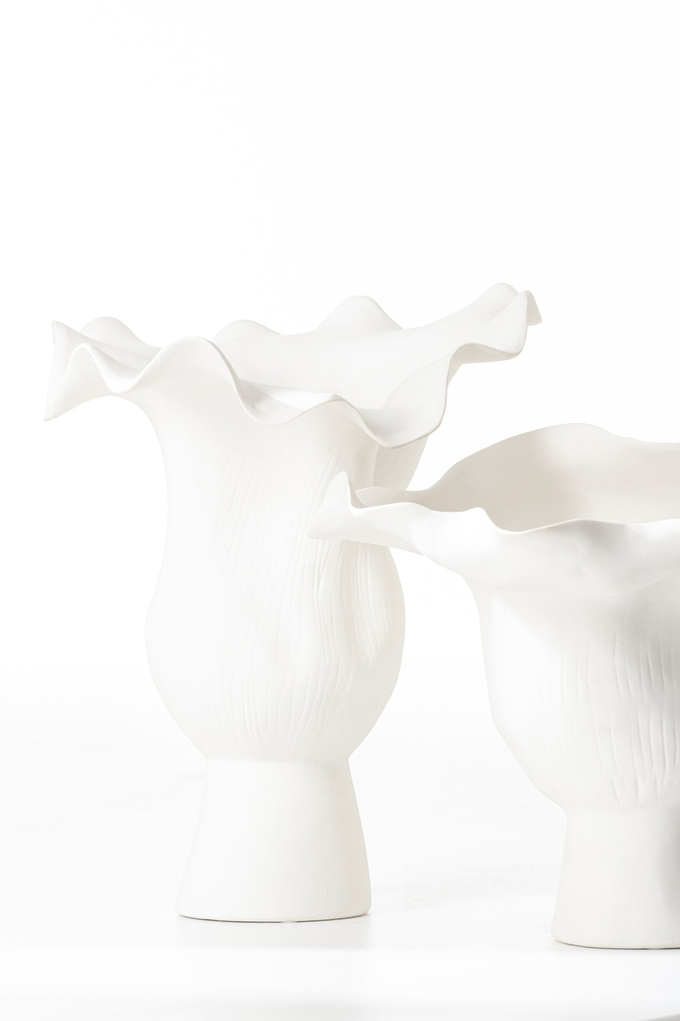 Vaas Pontura Keramiek Wit H43 cm - Afbeelding 2