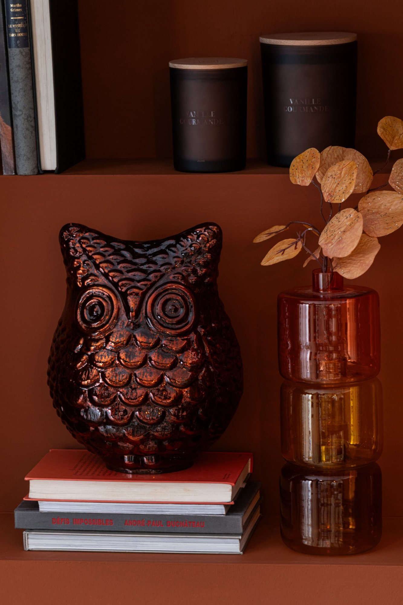 Decoratiefiguur Fubino Glas Bruin H25 cm - Afbeelding 2