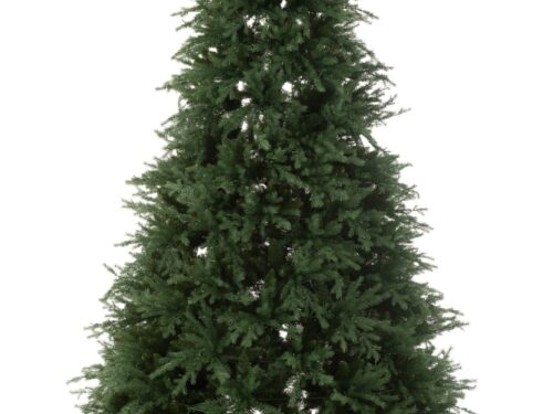 Kerstboom Kevar Metaal Groen H325 cm, grote kunstkerstboom met realistische takken en stevige metalen voet