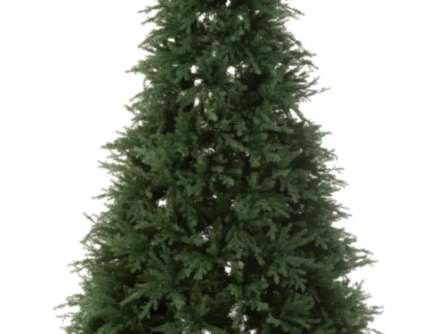 Kerstboom Kevar Metaal Groen H325 cm, grote kunstkerstboom met realistische takken en stevige metalen voet