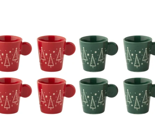 Opbergdoos Sliennos rood keramiek set van 2 met compact formaat en warme uitstraling
