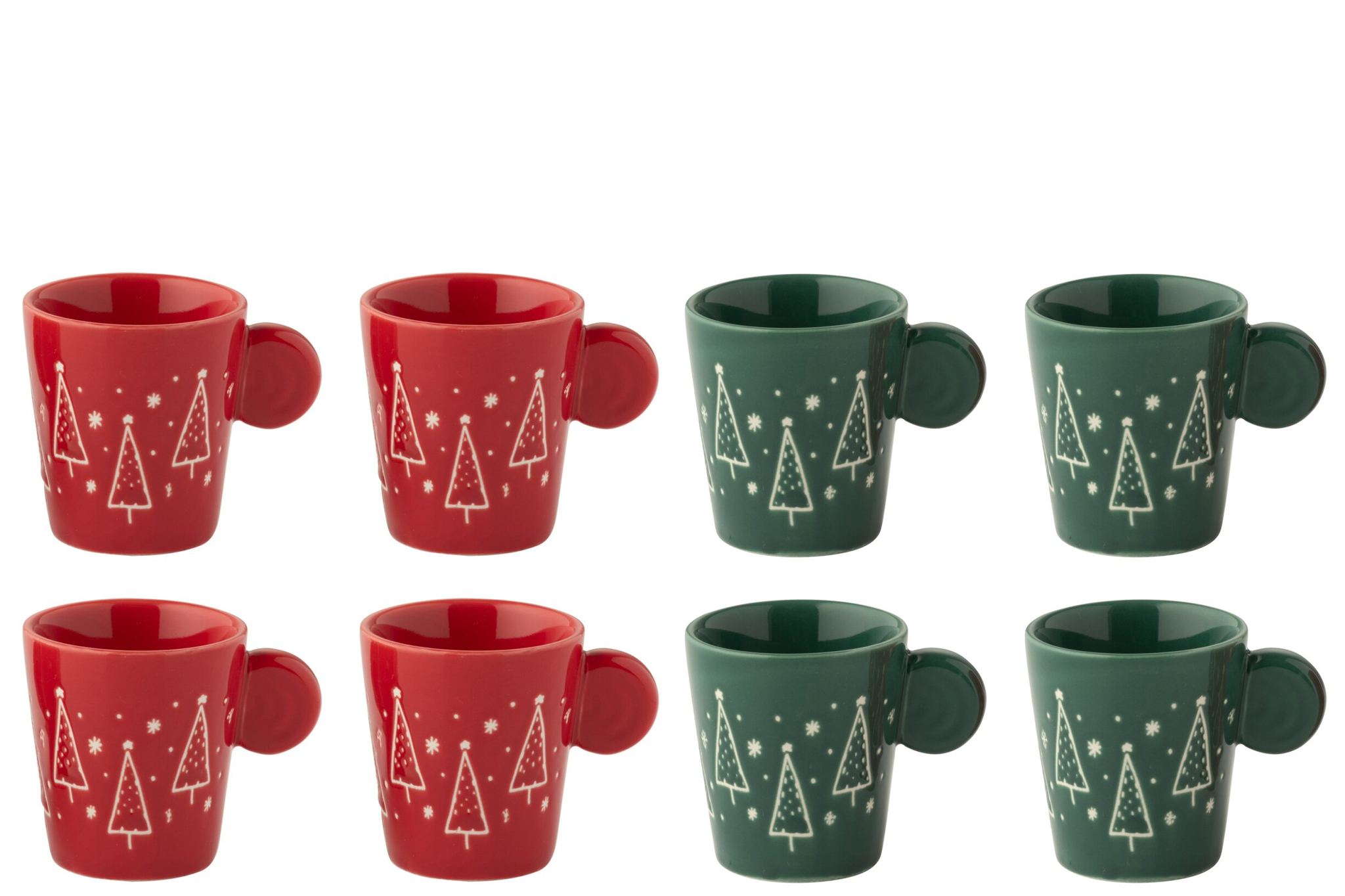 Opbergdoos Sliennos Keramiek Rood - Set van 2