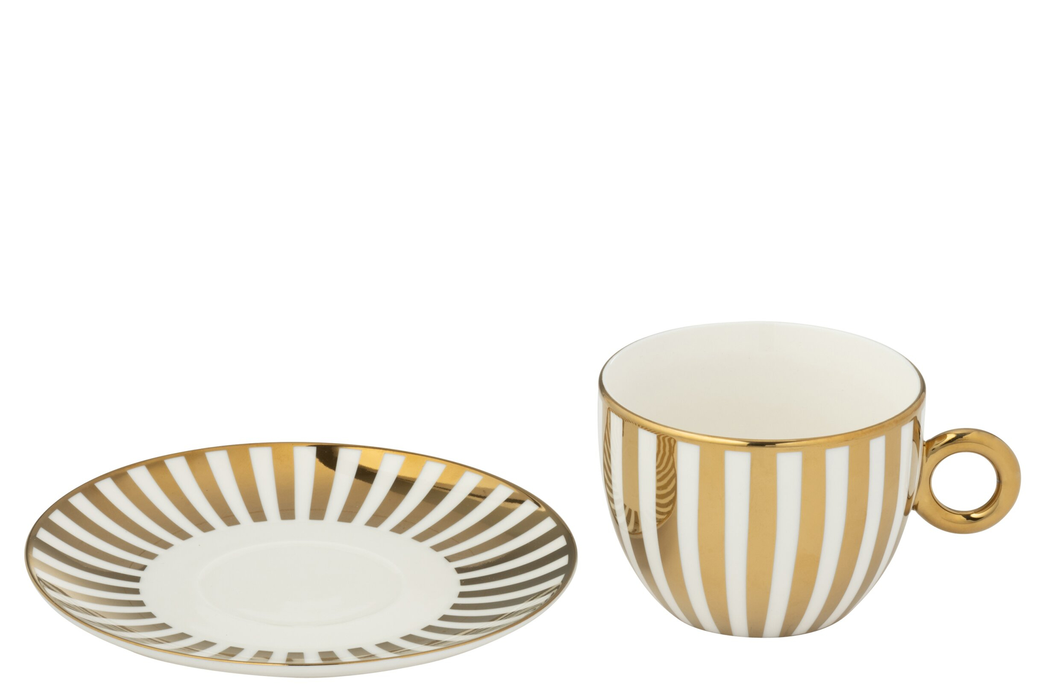 Kopje Brauldino Porselein Goud - Set van 2