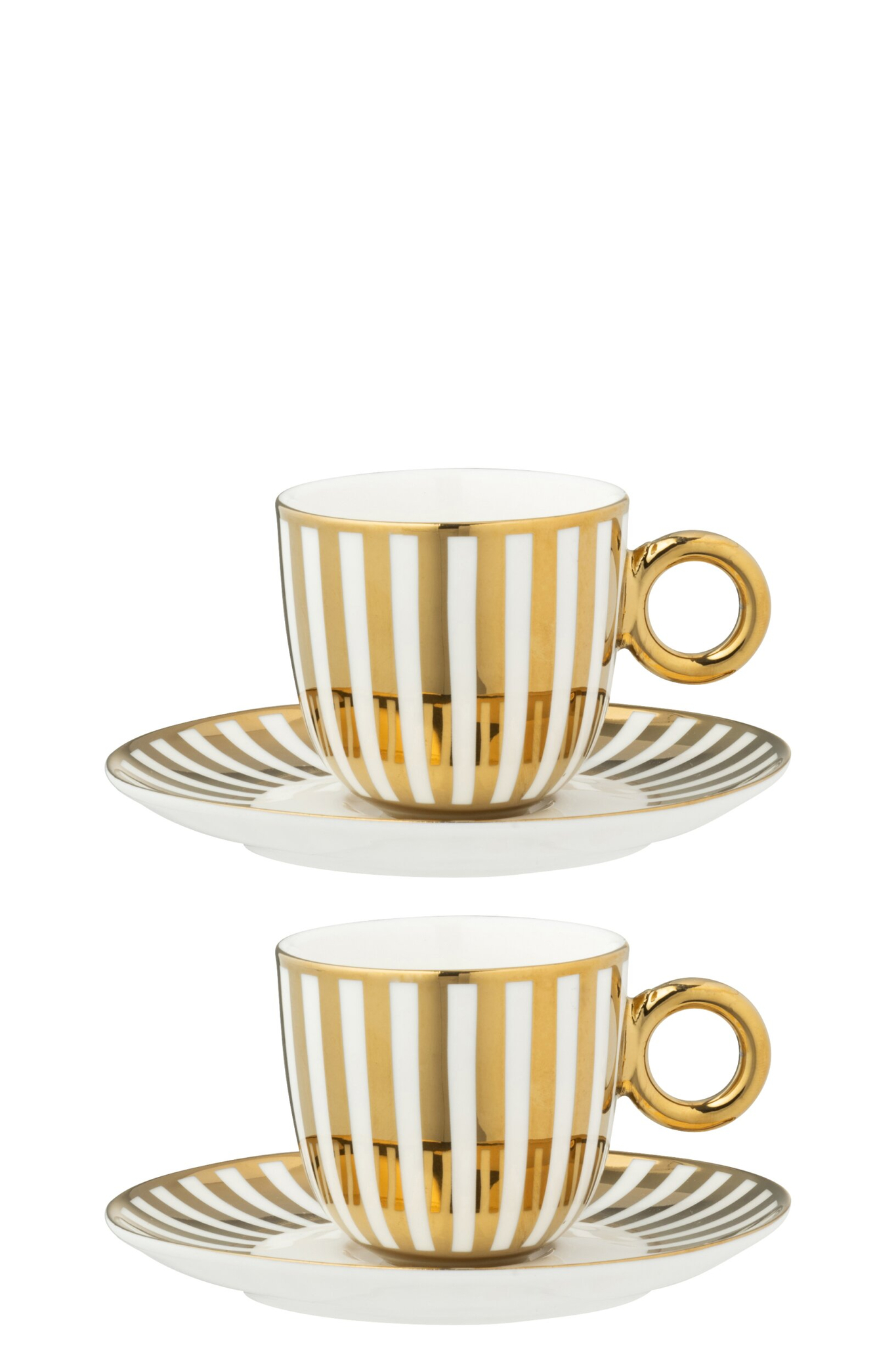 Kopje Brauldino Porselein Goud - Set van 2 - Afbeelding 4