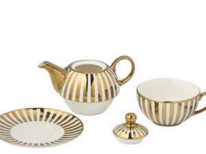 Theepot Klolvia Porselein Goud