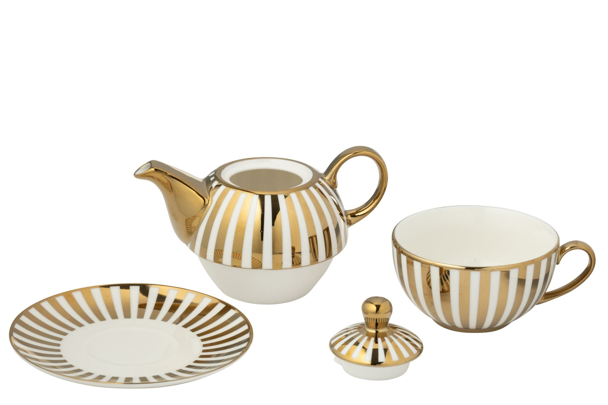 Theepot Klolvia Porselein Goud