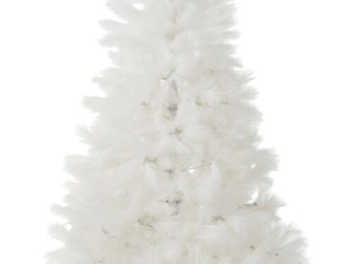 Kerstboom Nevir wit 210 cm met metalen standaard en zachte verenlook