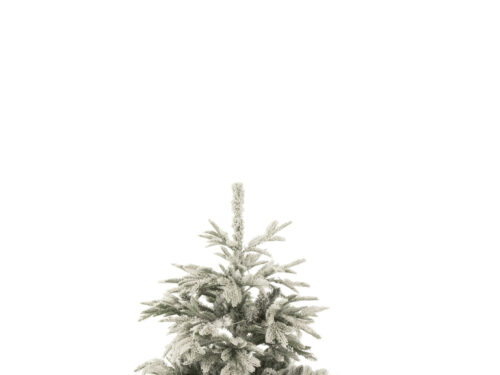 Kaltik kunstkerstboom 120 cm groen met besneeuwd effect, volle takken en metalen standaard