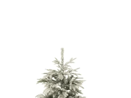 Kaltik kunstkerstboom 120 cm groen met besneeuwd effect, volle takken en metalen standaard