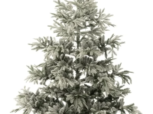 Kerstboom Grelond groen 240 cm, volle kunstboom met besneeuwde takken en stevige metalen voet