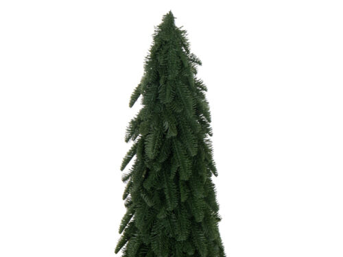 Caamora kunstkerstboom van kunststof, donkergroen en compact, 75 cm hoog voor subtiele kerstdecoratie