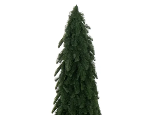 Caamora kunstkerstboom van kunststof, donkergroen en compact, 75 cm hoog voor subtiele kerstdecoratie
