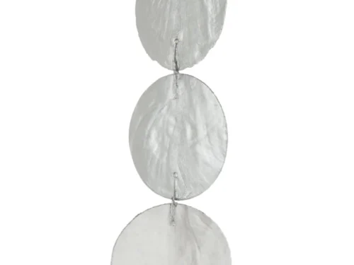 Skollano zilveren droogbloemen slinger met ronde schijven, lichte verfijnde woonaccessoire voor interieurdecoratie