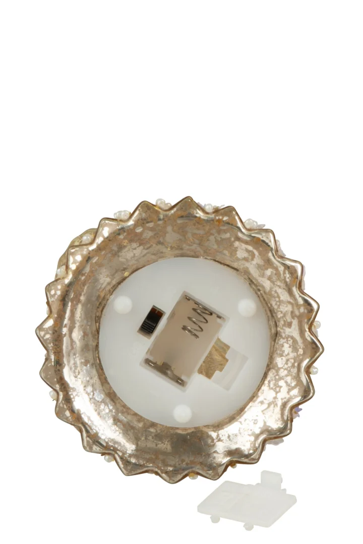 Decoratiefiguur Fleestos Glas Goud H16,5 cm - Afbeelding 3