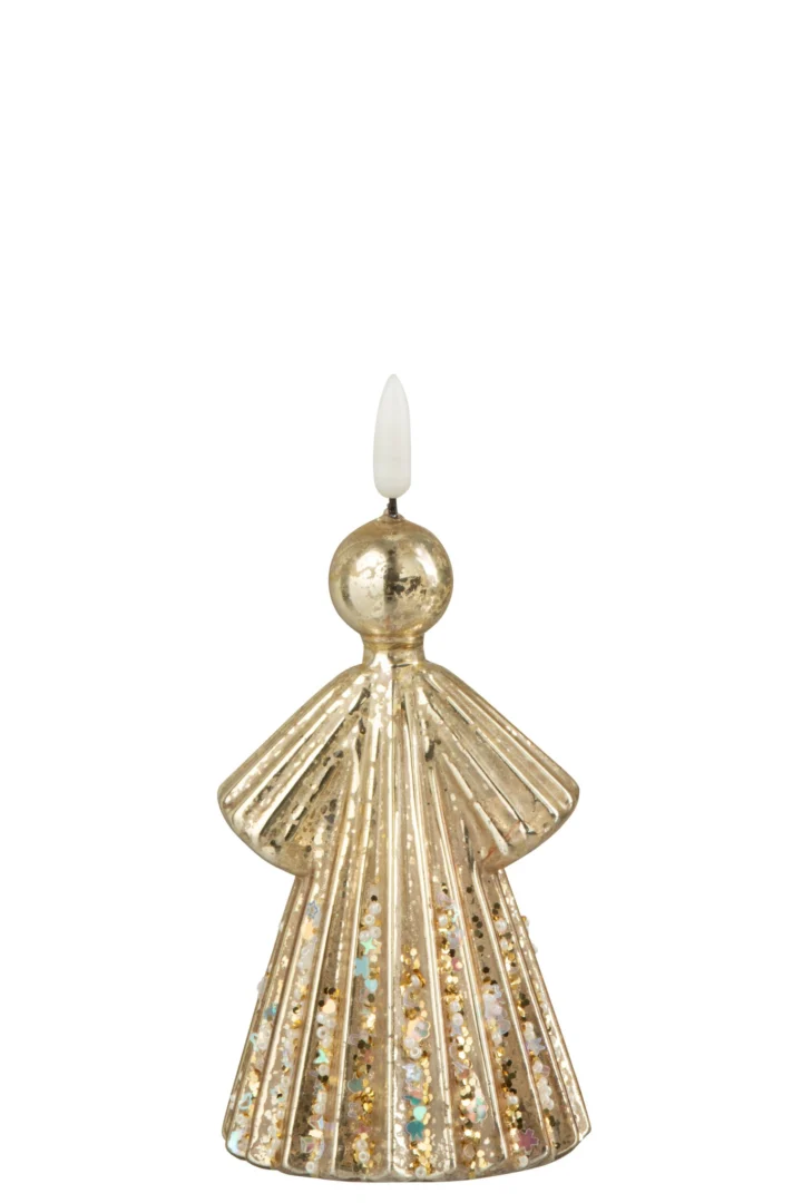 Decoratiefiguur Fleestos Glas Goud H16,5 cm - Afbeelding 4