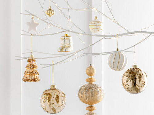 Kerstballen Lorrund Glas Goud: goudkleurige druppelvormige kerstbal van glas met elegante, glanzende afwerking