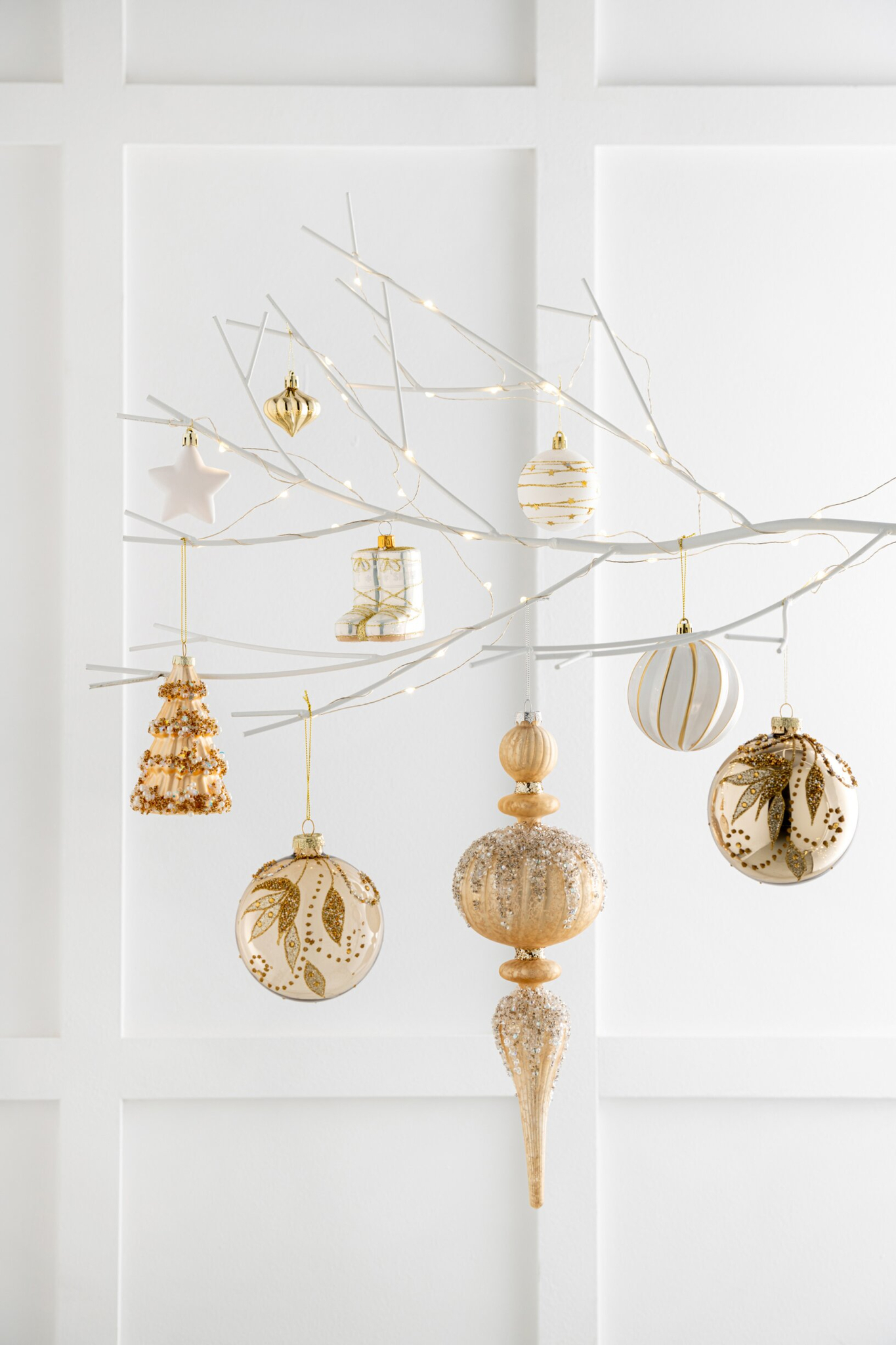 Kerstballen Lorrund Glas Goud: goudkleurige druppelvormige kerstbal van glas met elegante, glanzende afwerking